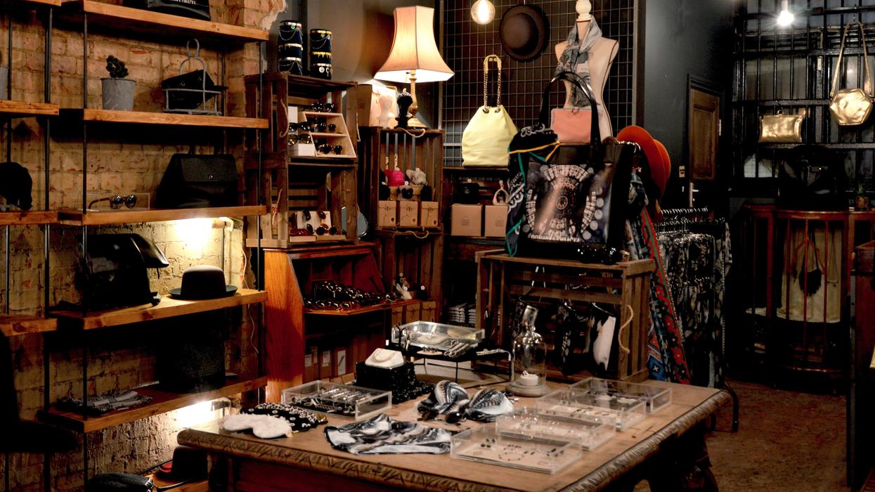 assorted items at antique shop