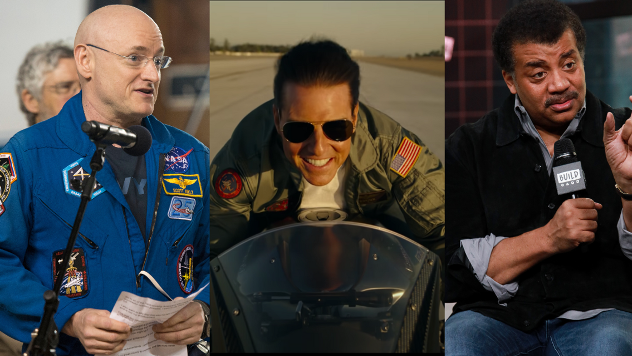 astronaut Scott Kelly; actor Tom Cruise from 'Top Gun: Maverick'; astrophysicist Neil DeGrasse Tyson