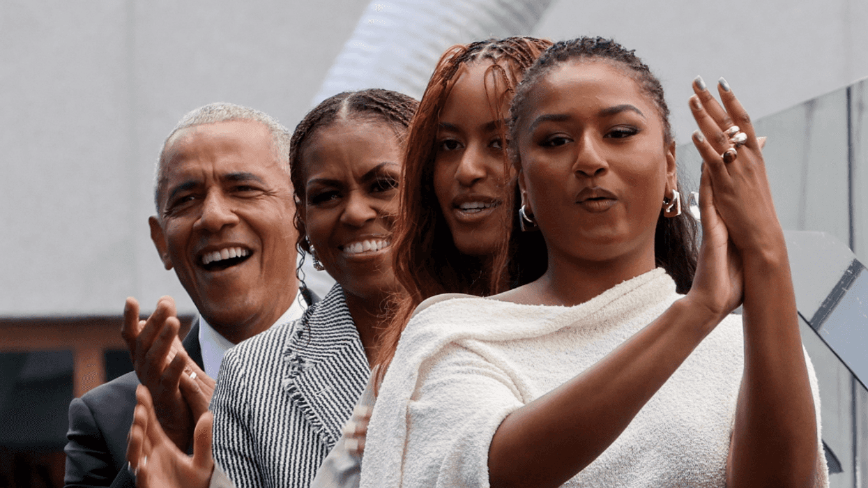 Barack, Michelle, Malia, and Sasha Obama