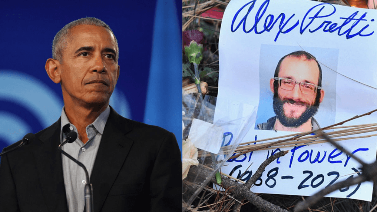 Barack Obama; photo of Alex Pretti