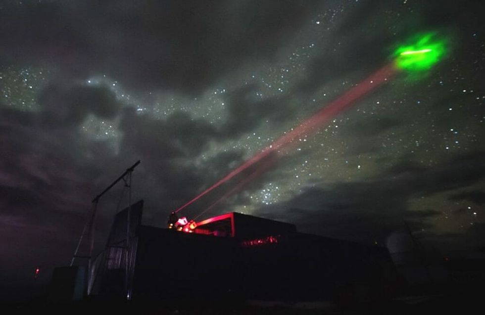 beaming photons to satellite