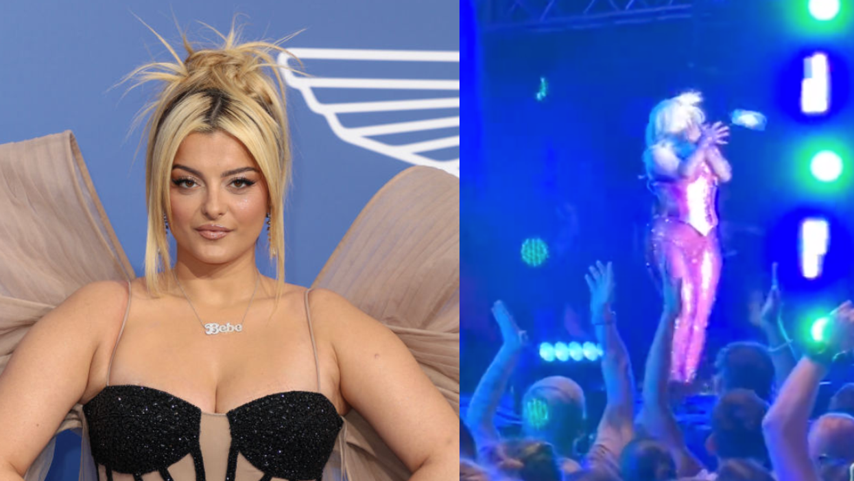 Bebe Rexha; screenshot from concert