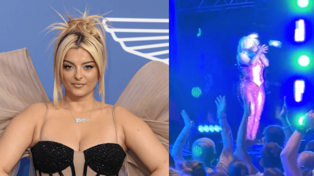 Bebe Rexha; screenshot from concert