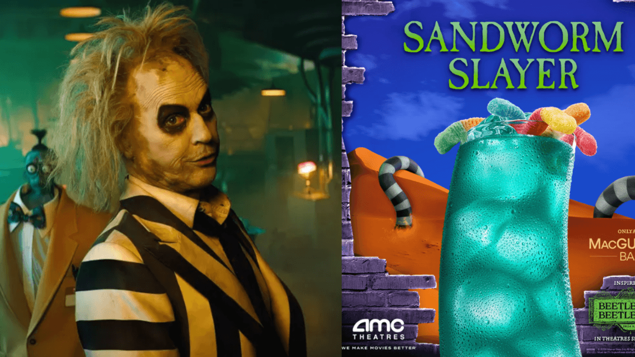 'Beetlejuice'; The Sandworm Slayer Cocktail for 'Beetlejuice Beetlejuice' advertisement