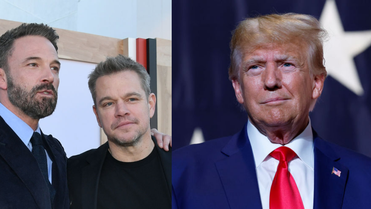 Ben Affleck and Matt Damon; Donald Trump