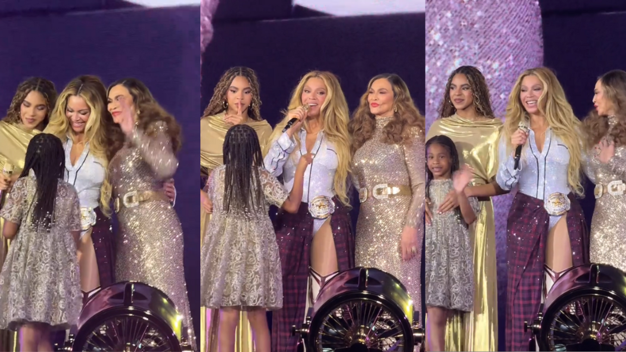 Beyoncé and family; Screenshots from @nas.archives' TikTok video