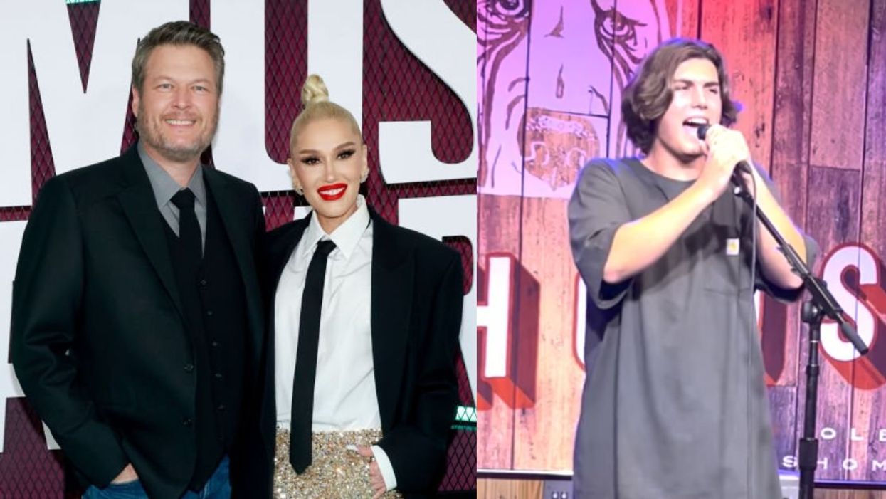 Blake Shelton with Gwen Stefani; Kingston Rossdale