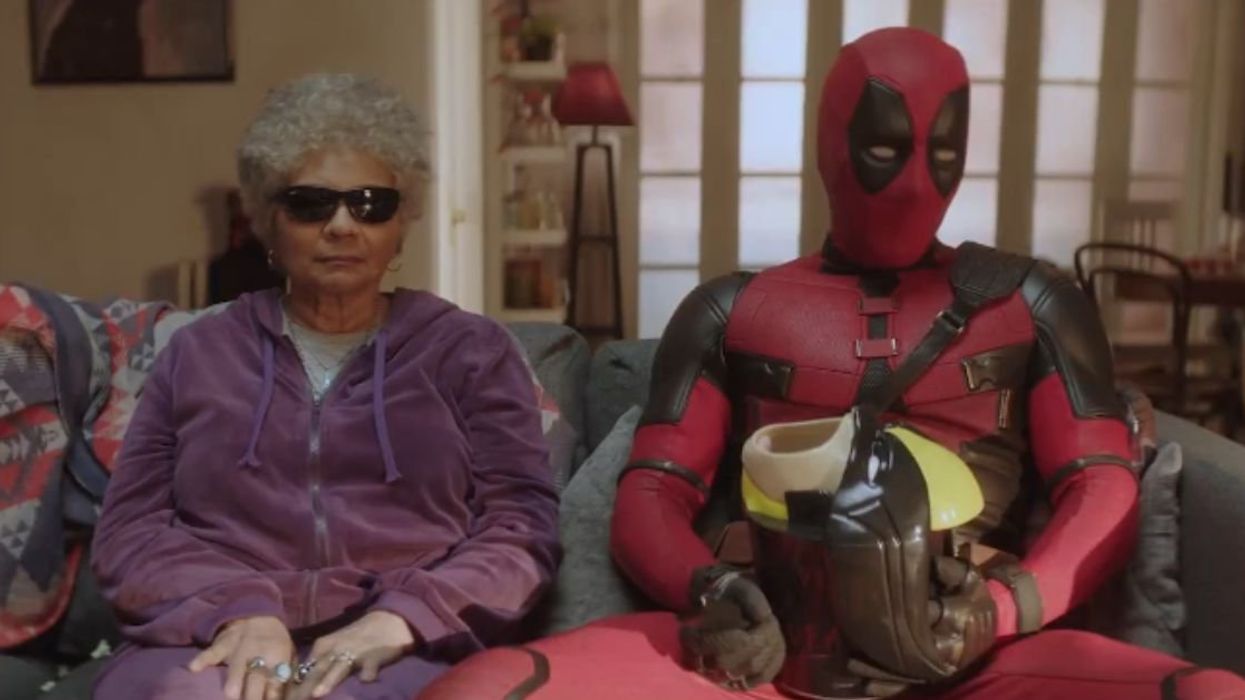 Blind Al and Deadpool in ad for 'Deadpool & Wolverine' on Disney+