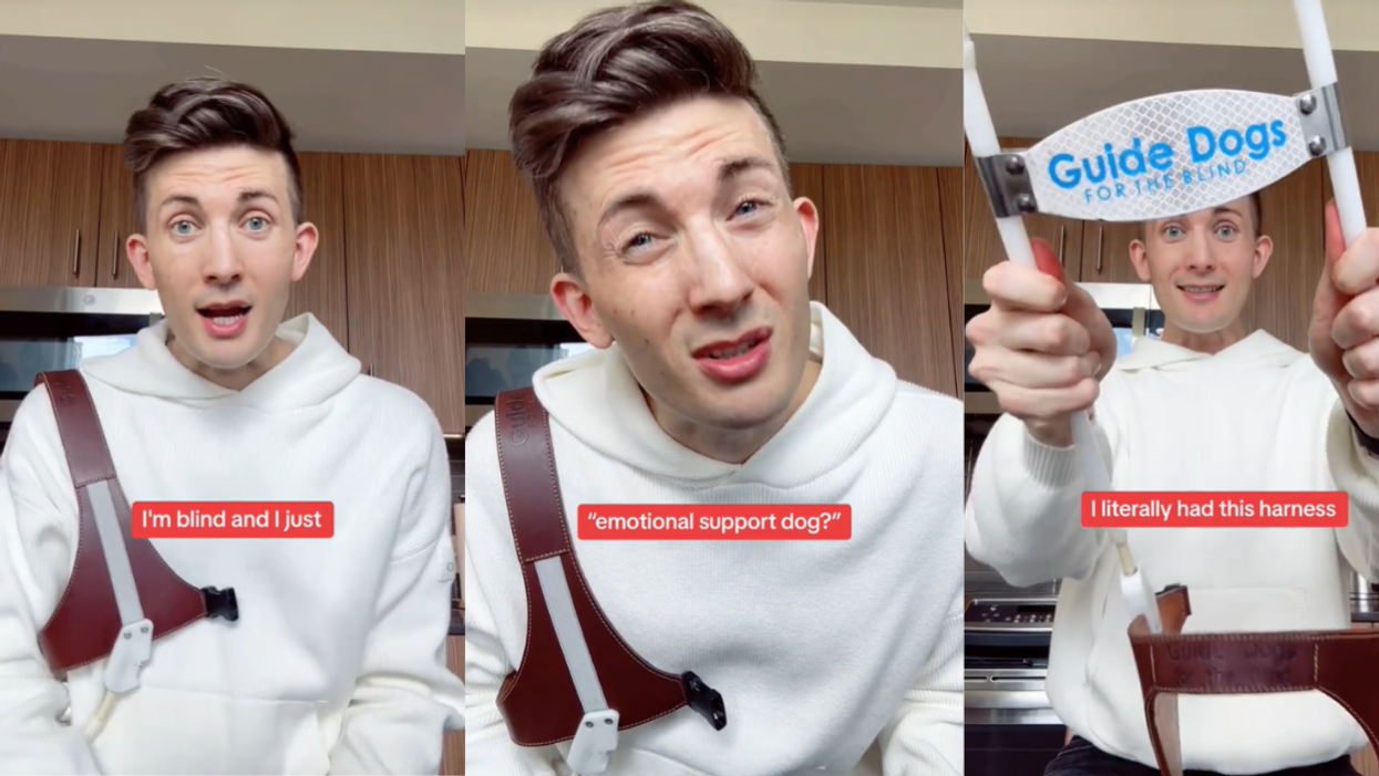 Blind man and service dog kicked out of restaurant for being 'not blind'