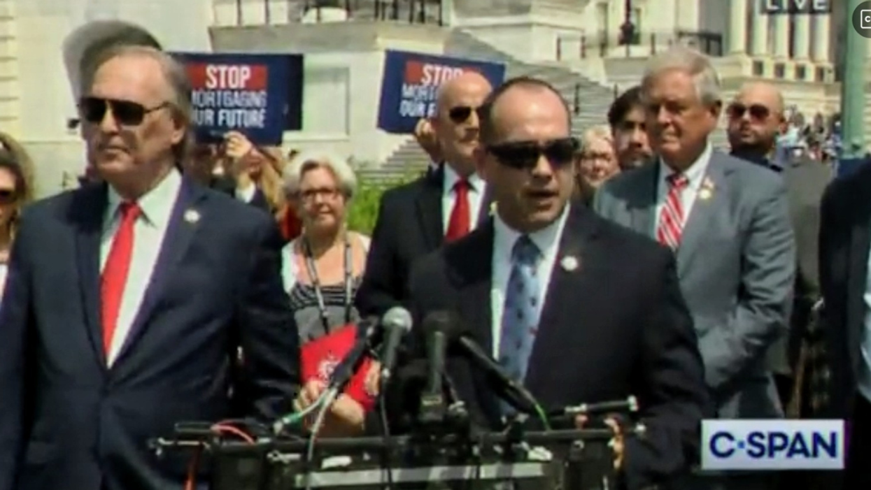 Bob Good speaks at Repunlican press conference in front of the Capitol Building