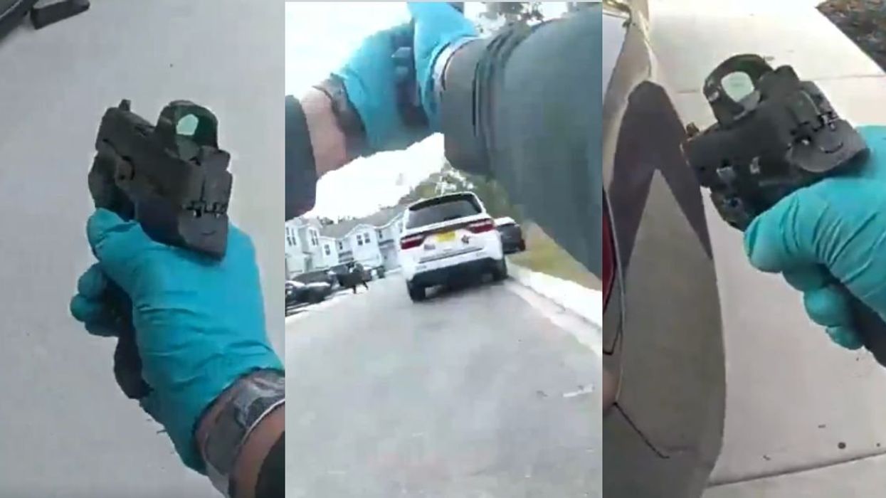 Bodycam footage of Deputy firing shots at the back of a patrol car