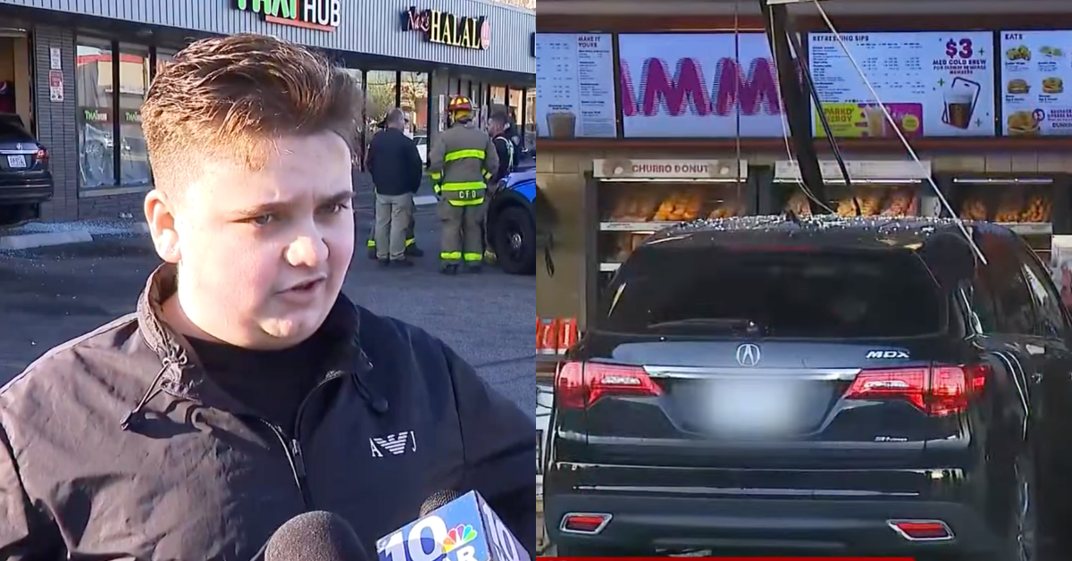Brian Haibon; Car crashed into Dunkin' Donuts