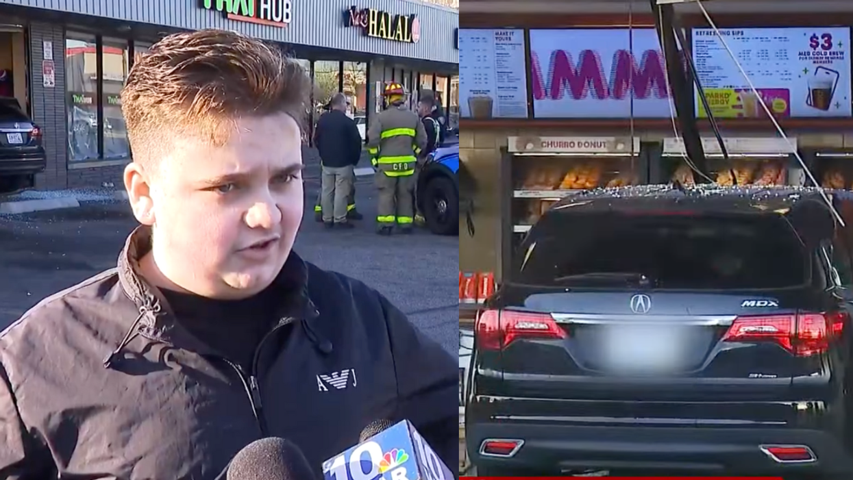 Brian Haibon; Car crashed into Dunkin' Donuts