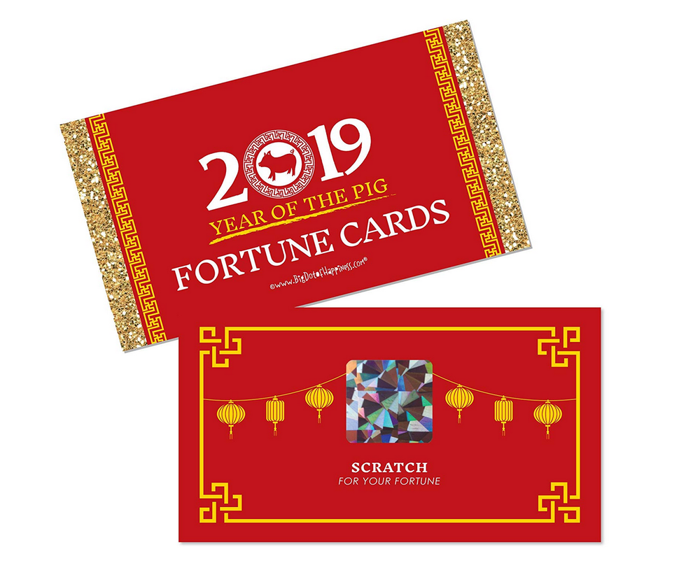 Buy Chinese New Year - 2019 Year of The Pig Party Scratch Off Fortune Cards on Amazon