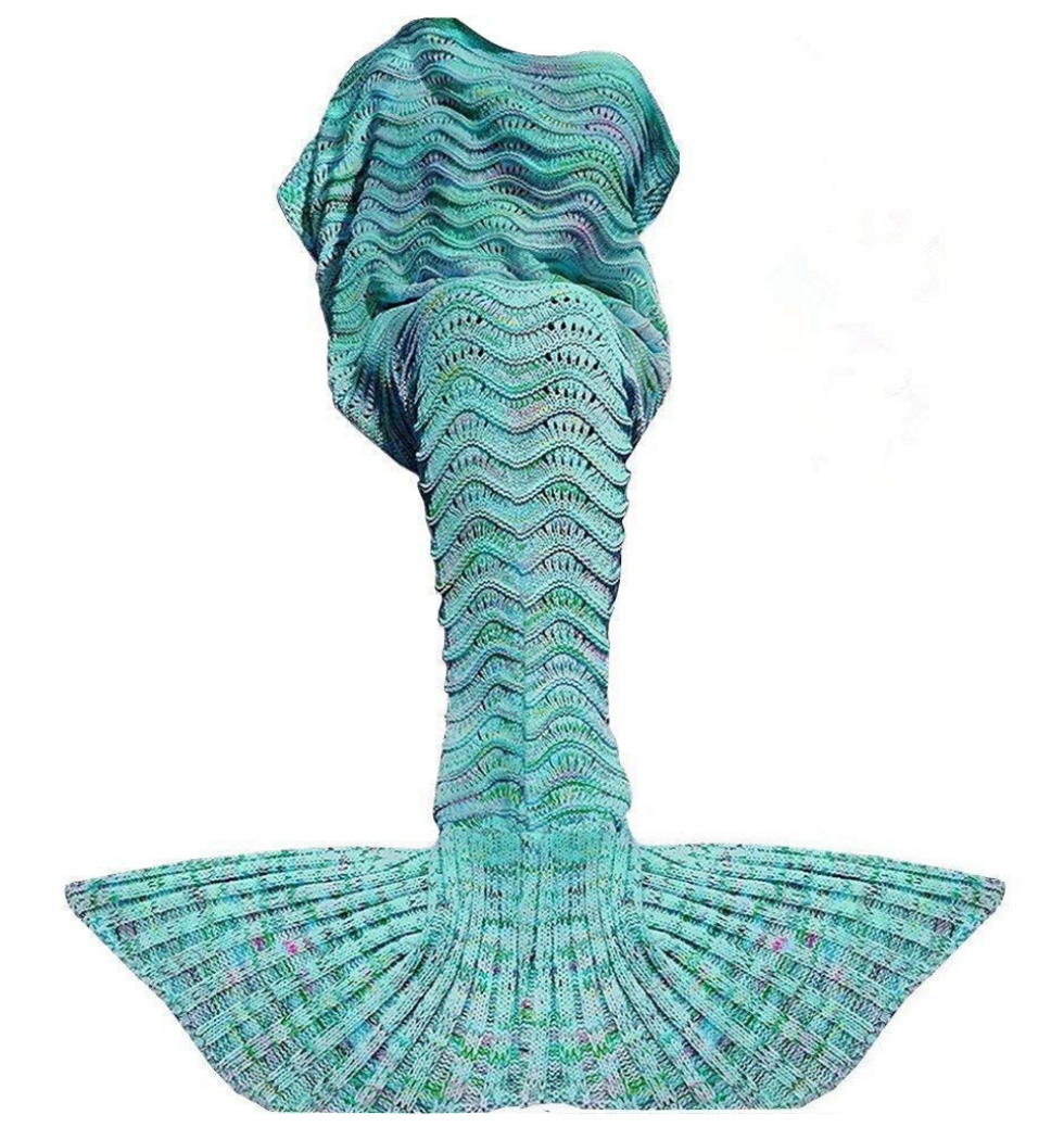 Buy the Mermaid Tail Blanket on Amazon