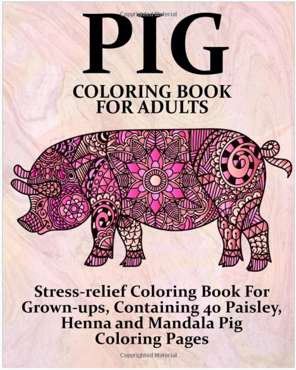 Buy the Pig Coloring Book For Adults on Amazon