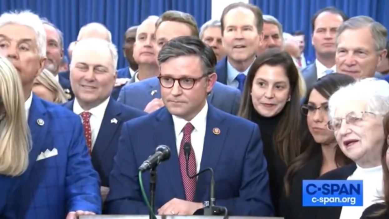 C-SPAN screenshot of Mike Johnson and GOP Representatives