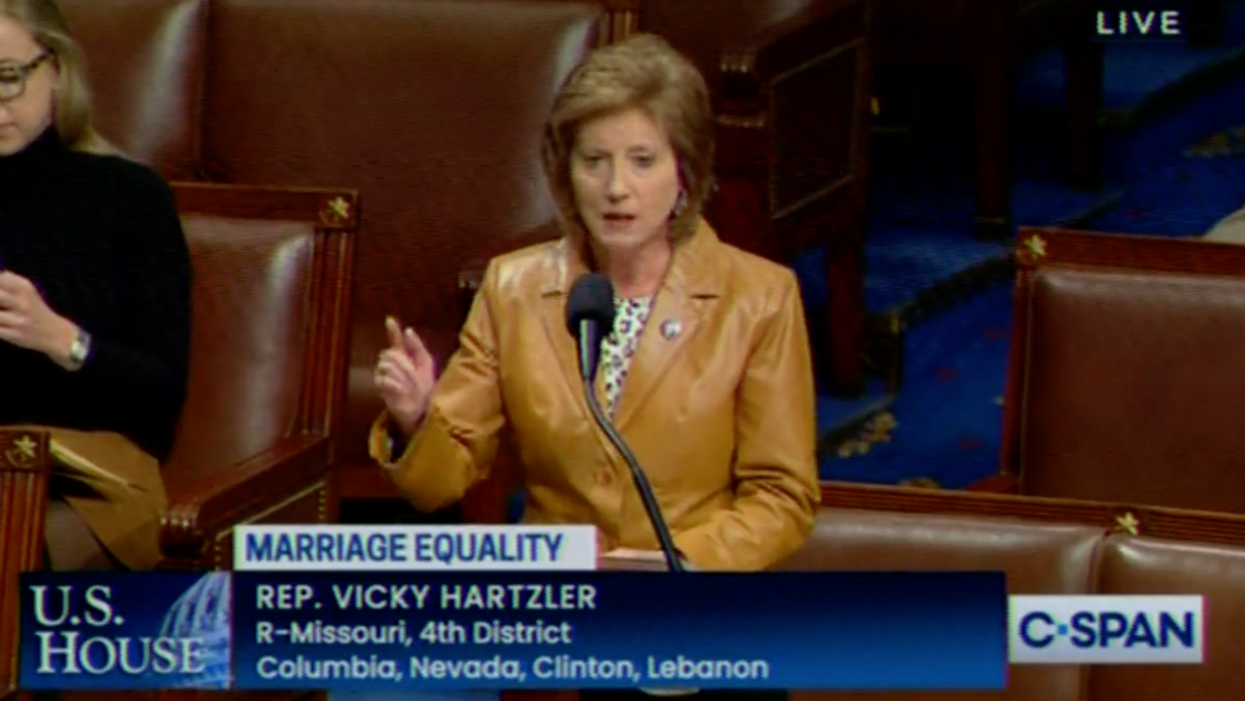 C-SPAN screenshot of Vicky Hartzler giving speech on House floor