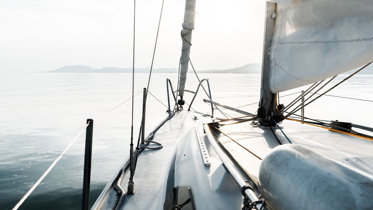 Cabin cruiser at sea