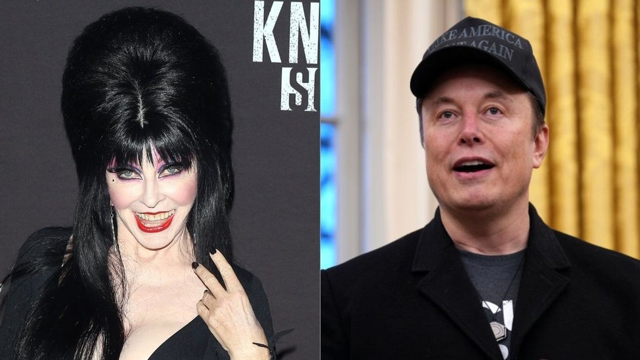 Cassandra Peterson as Elvira, Elon Musk