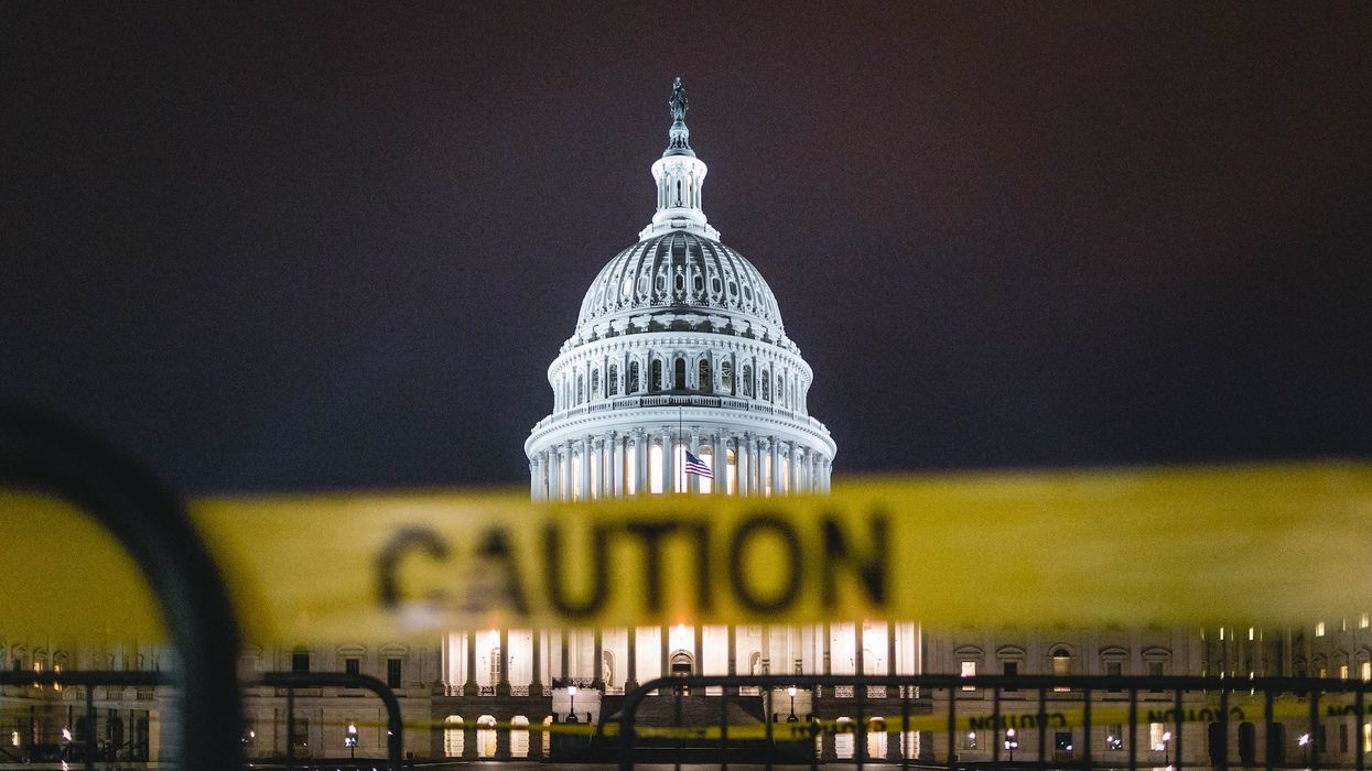 Caution Tape at the United States Capitol in Washington D.C.