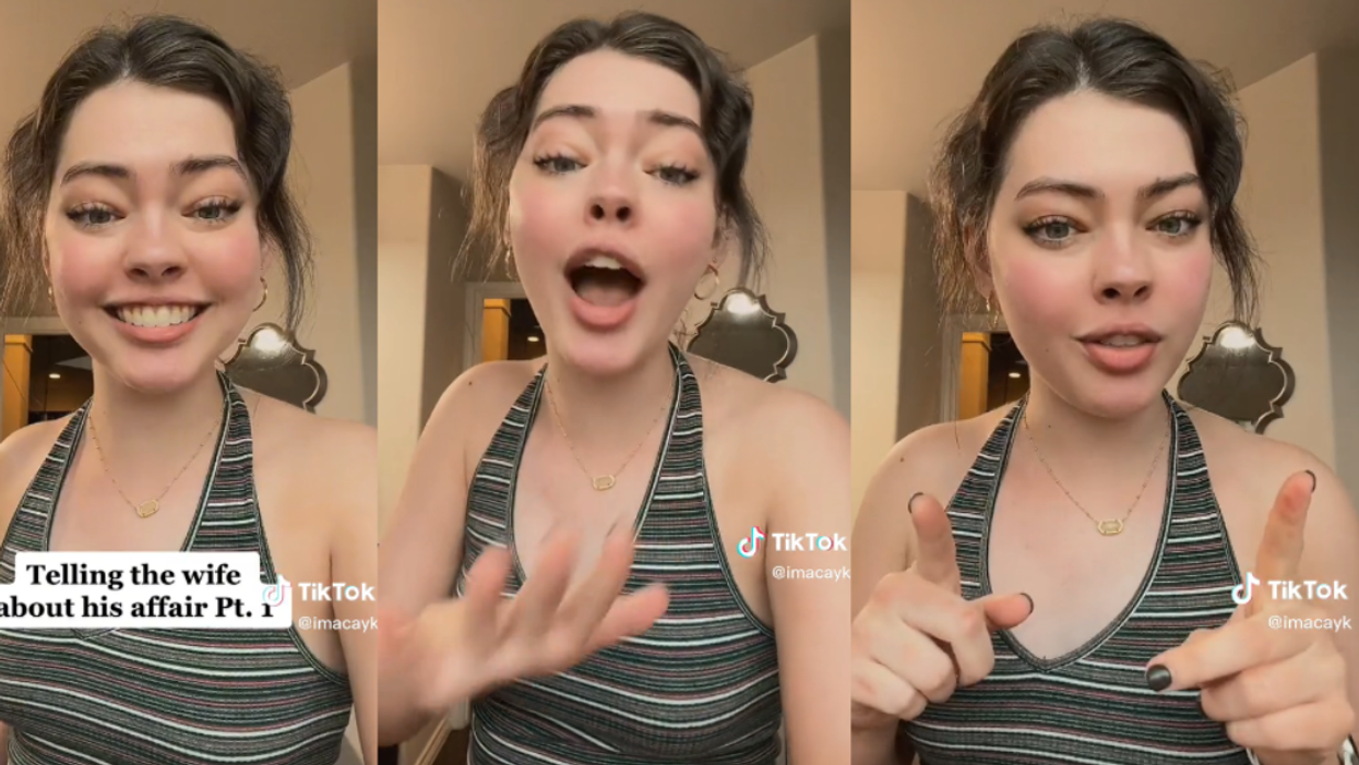 Cayley Yanko telling the story of exposing a customer's affair on TikTok