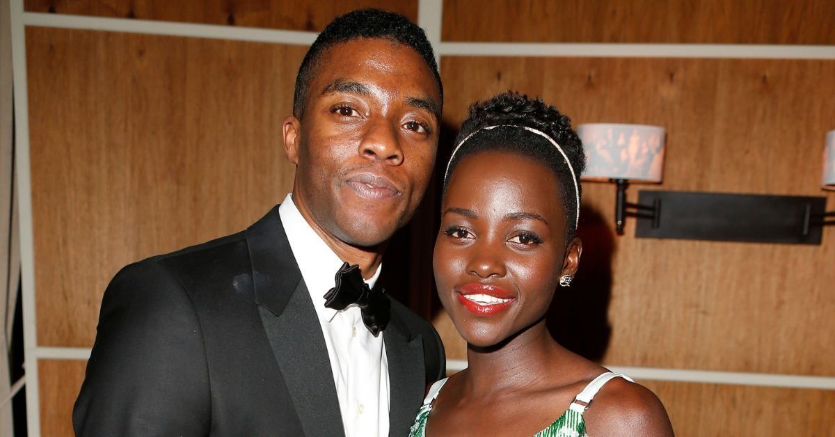 Chadwick Boseman with Lupita Nyong'o
