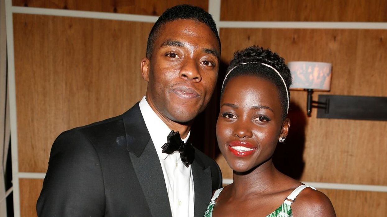 Chadwick Boseman with Lupita Nyong'o