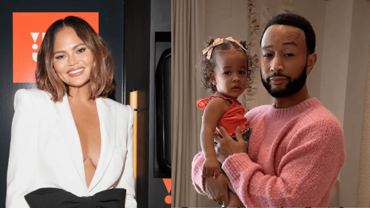 Chrissy Teigen; Instagram screenshot of John Legend and daughter Esti
