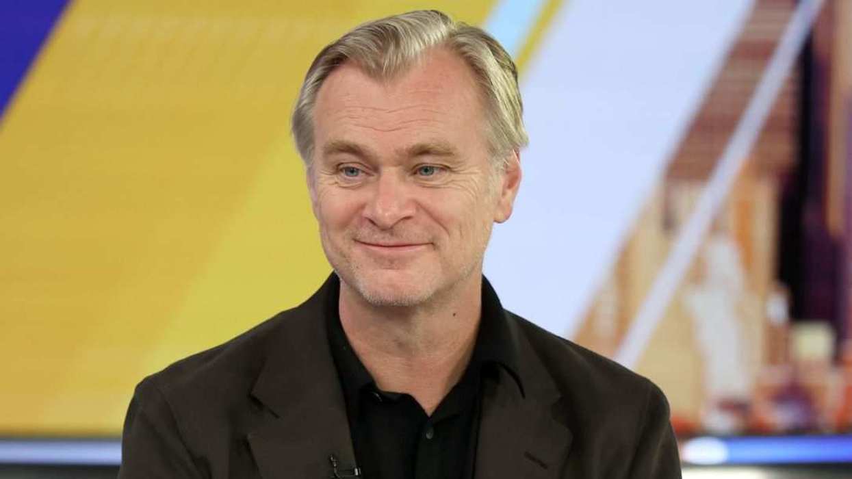 Christopher Nolan visits "Fox & Friends" at Fox News Channel Studios in New York City.