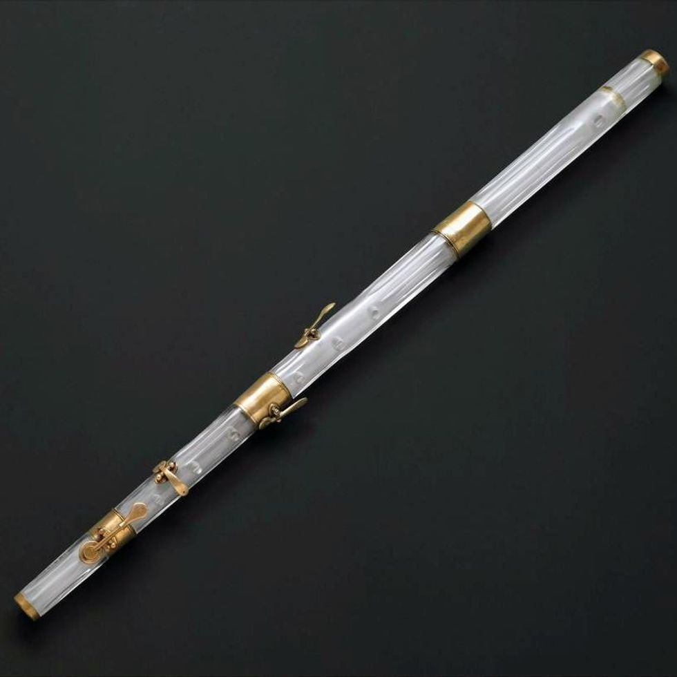 Claude Laurent glass flutes, an early 19th century novelty.