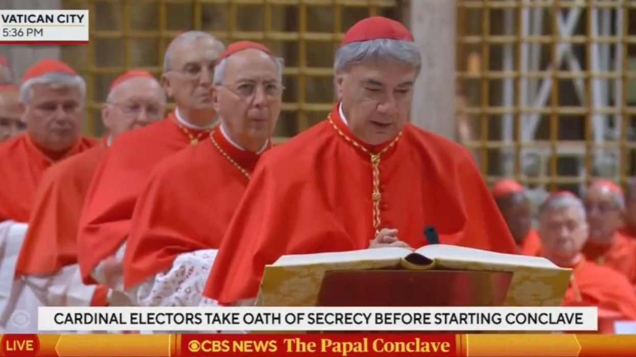 Clip from CBS's conclave coverage