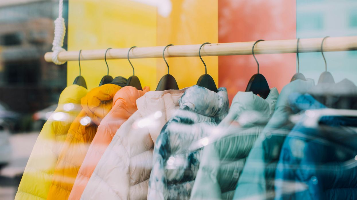 Clothing rack at retail store
