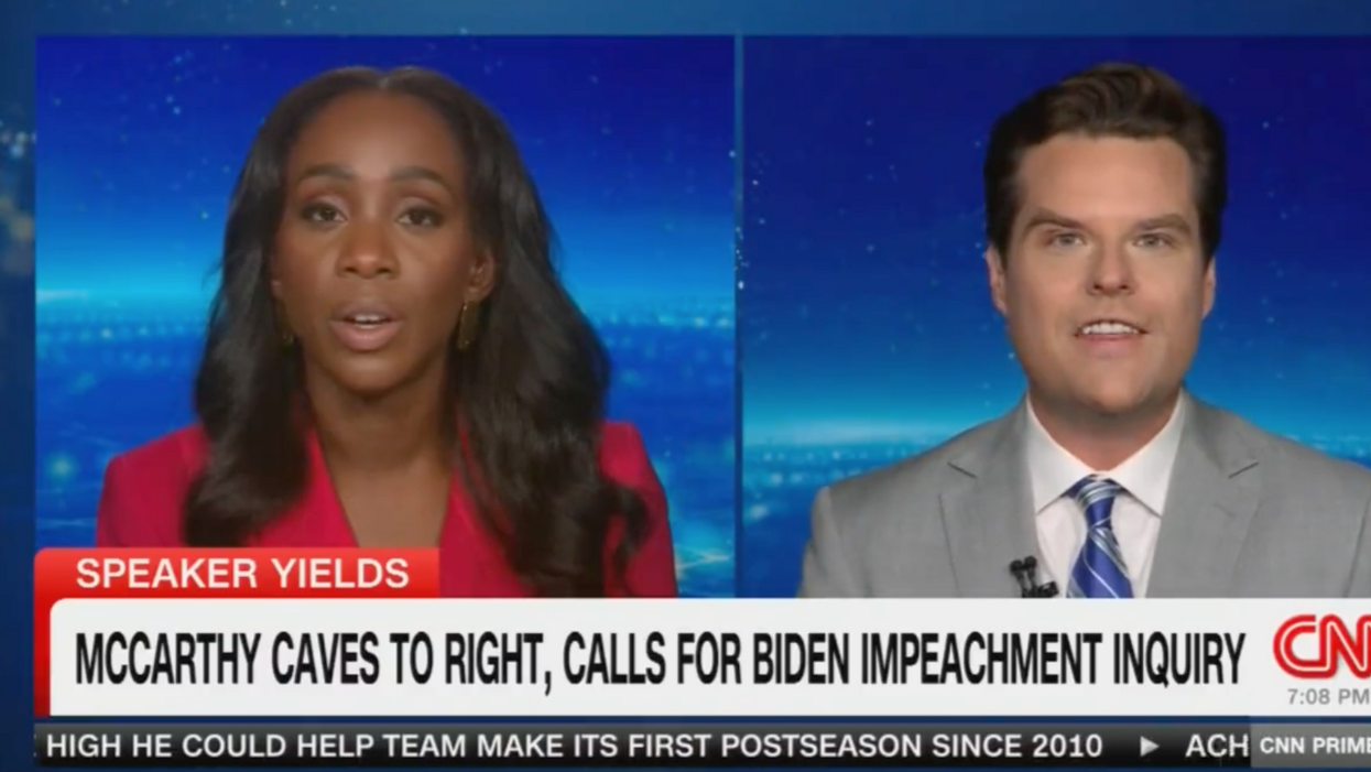 CNN screenshot of Abby Phillip and Matt Gaetz