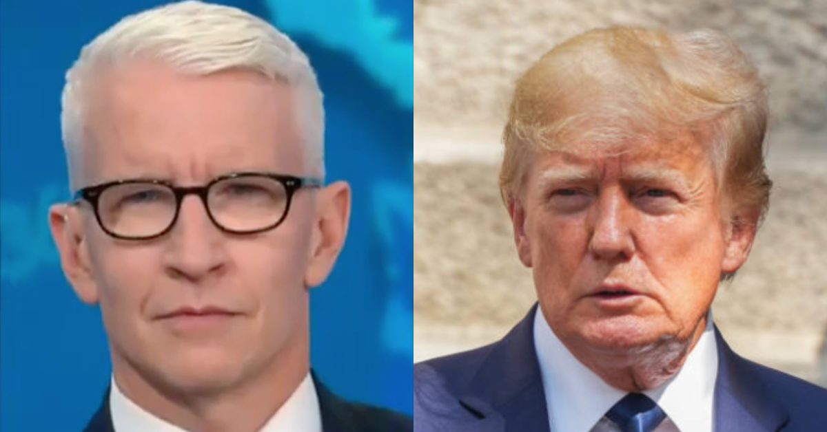 CNN screenshot of Anderson Cooper; Donald Trump