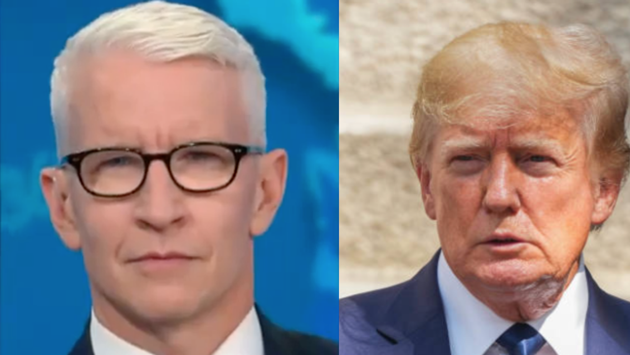 CNN screenshot of Anderson Cooper; Donald Trump