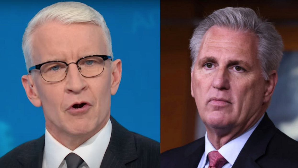 CNN screenshot of Anderson Cooper; Kevin McCarthy