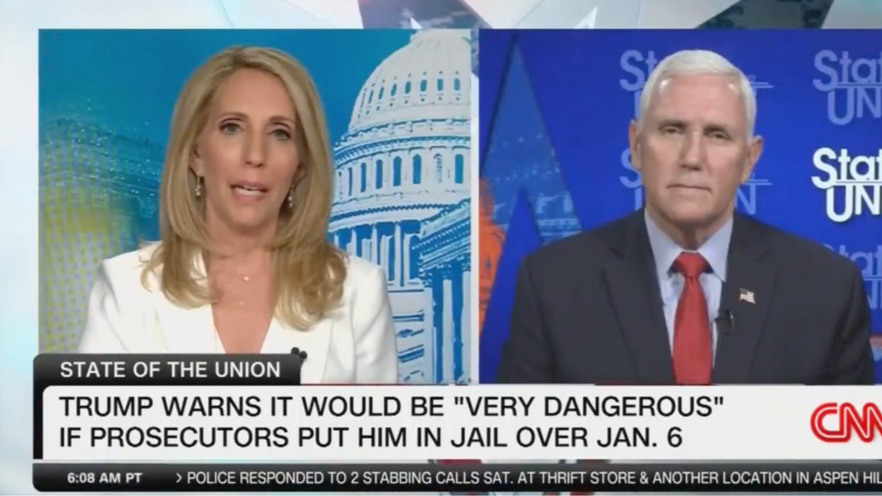 CNN screenshot of Dana Bash and Mike Pence