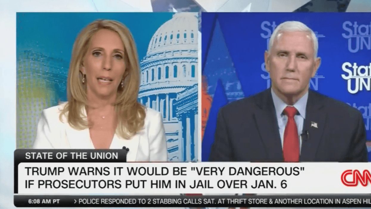 CNN screenshot of Dana Bash and Mike Pence