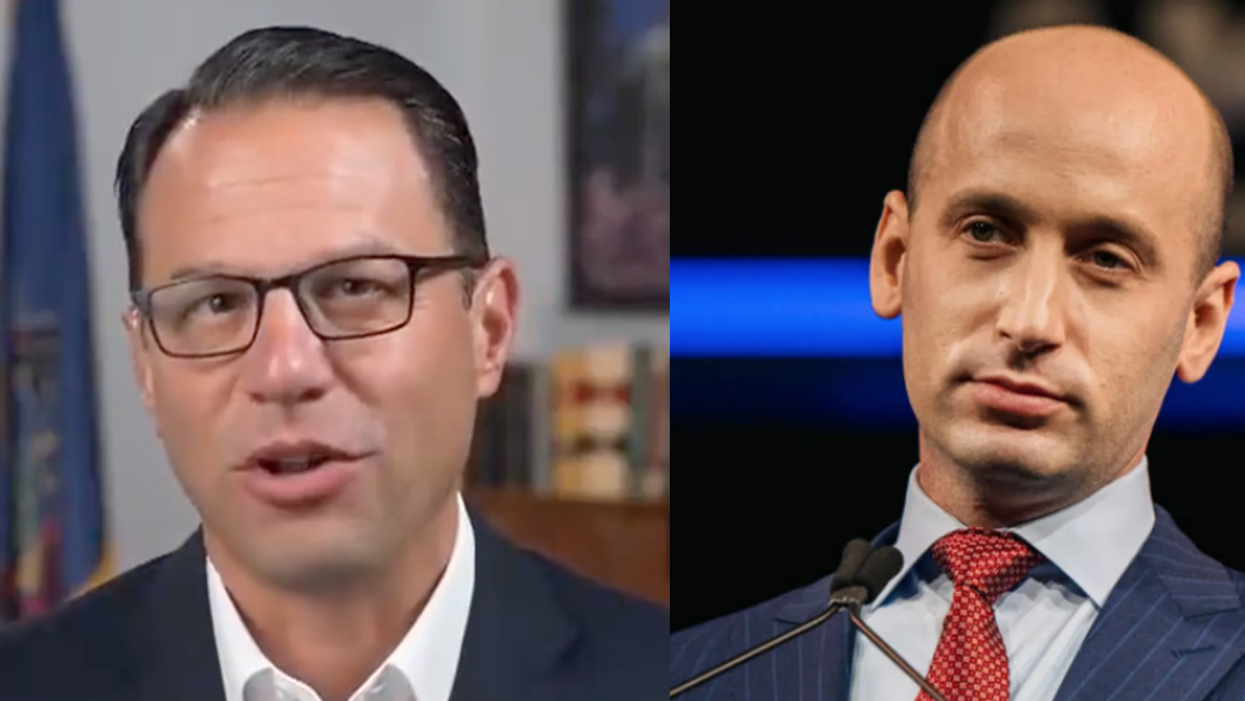 CNN screenshot of Josh Shapiro; Stephen Miller