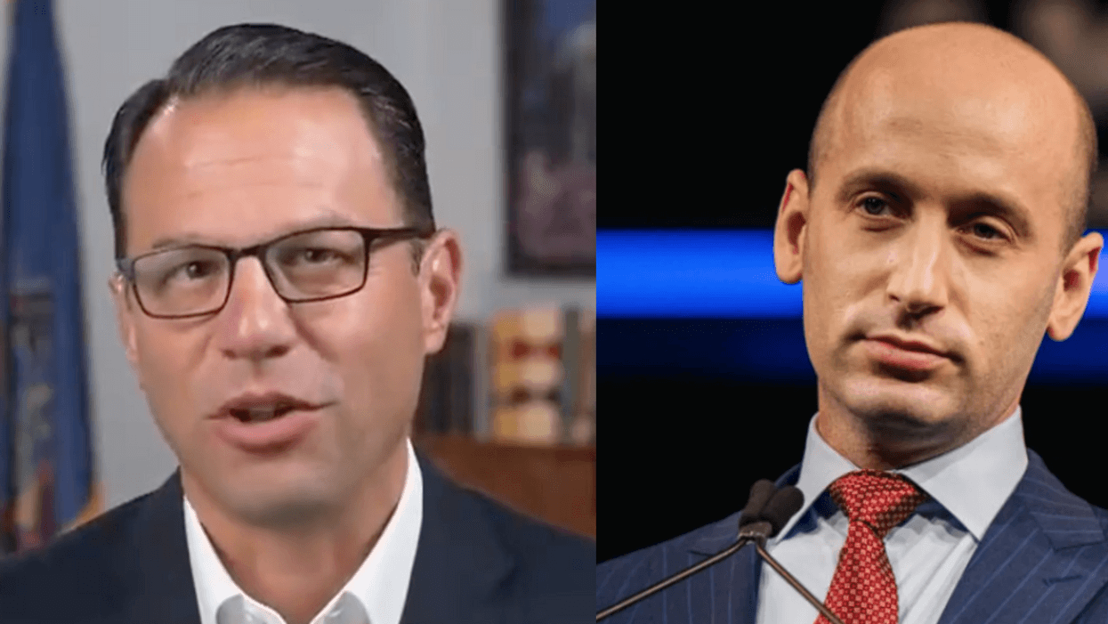 CNN screenshot of Josh Shapiro; Stephen Miller