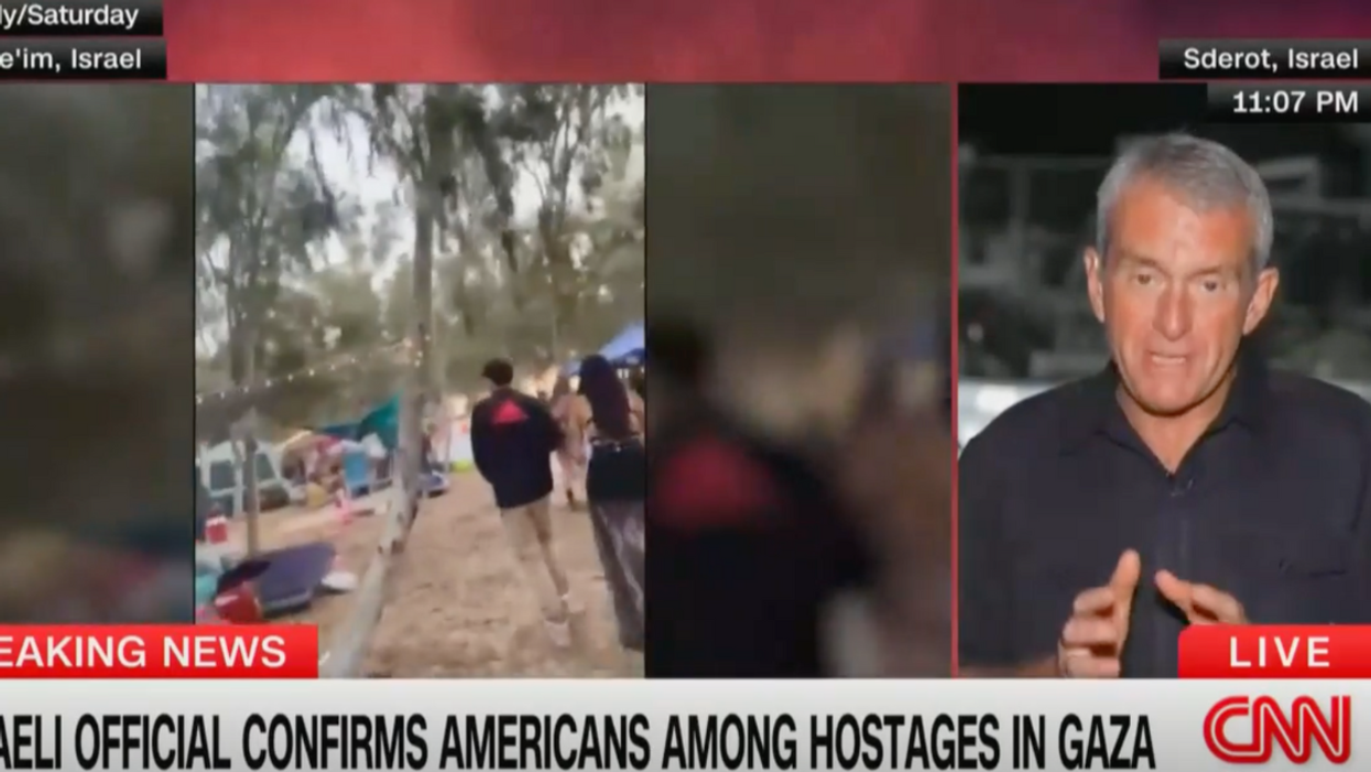 CNN screenshot of Nic Robertson covering ongoing hostage situation in Israel and Gaza