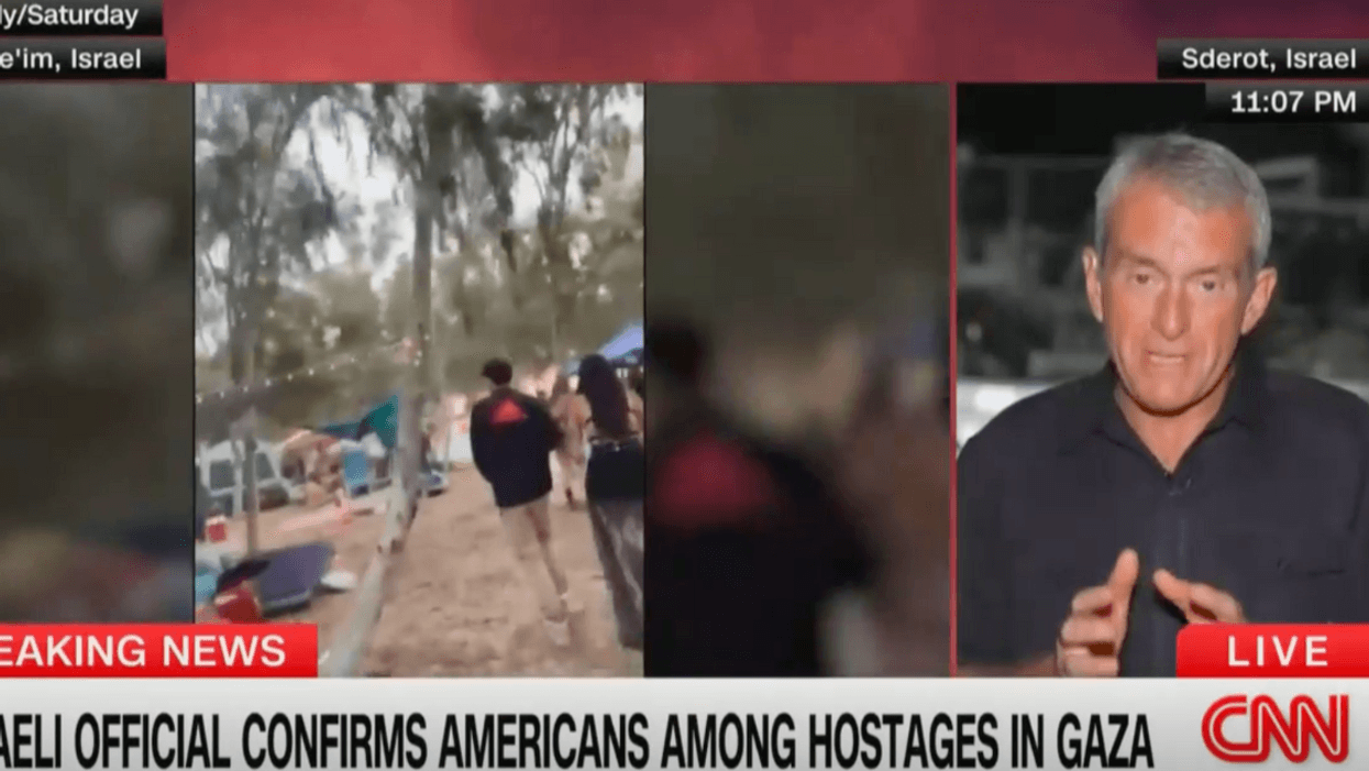 CNN screenshot of Nic Robertson covering ongoing hostage situation in Israel and Gaza