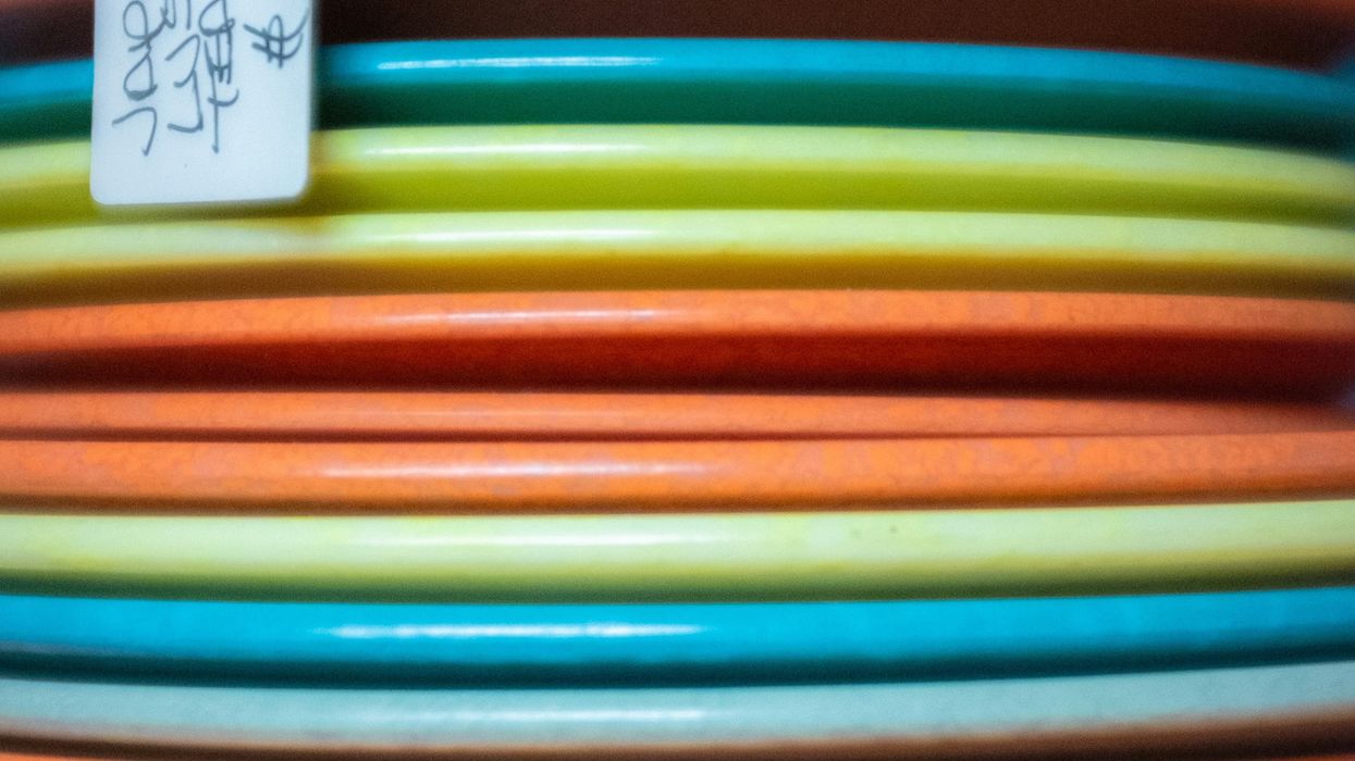 colorful plates with price tag