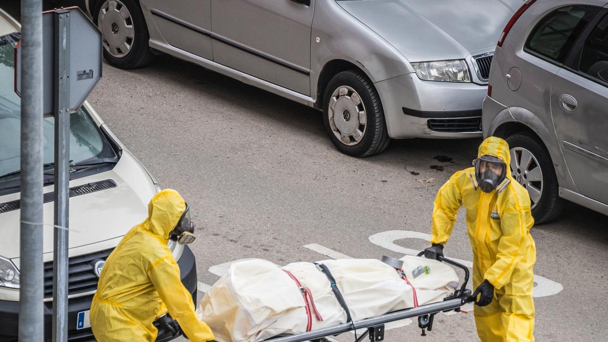 coroners office removing a body