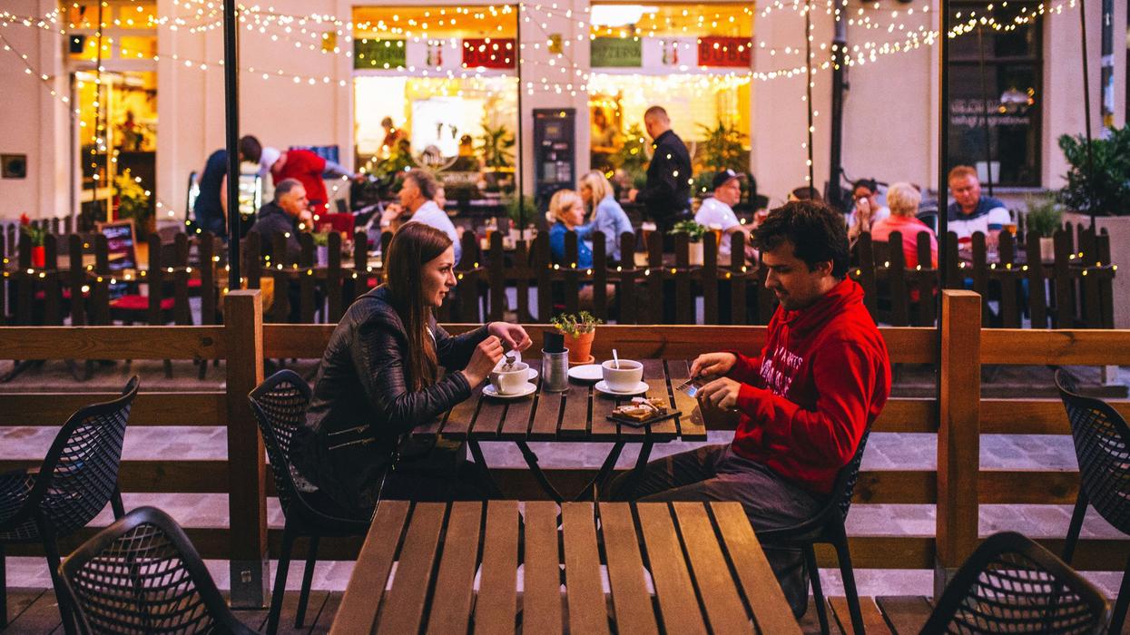 Couple on dinner date