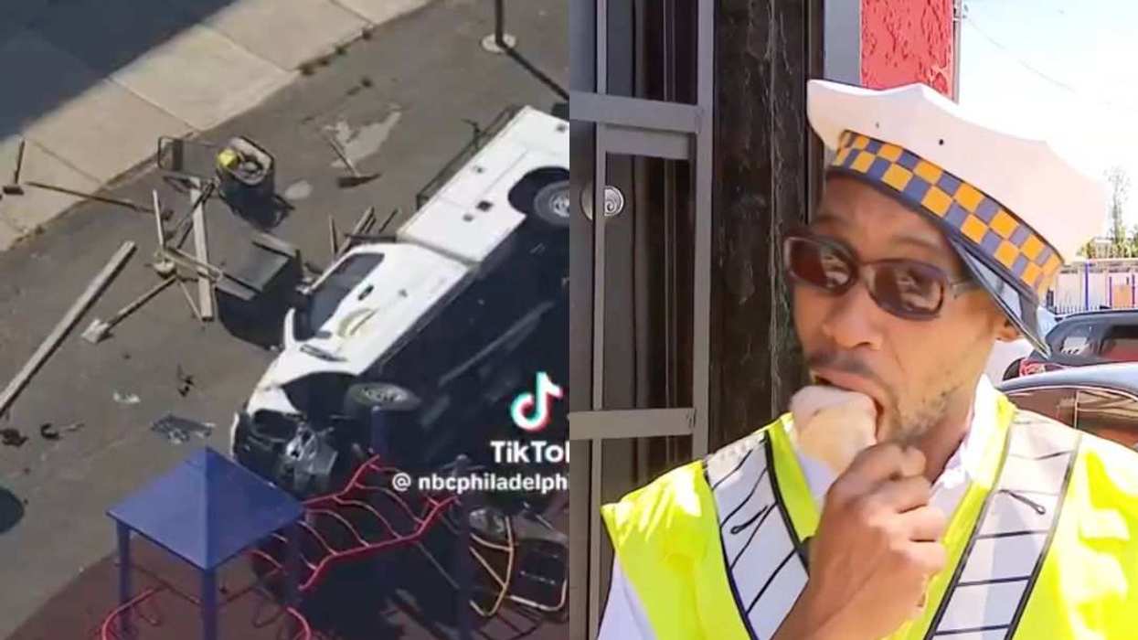 Crossing guard Jamele Ransom went viral after eating ice cream during a live TV interview.