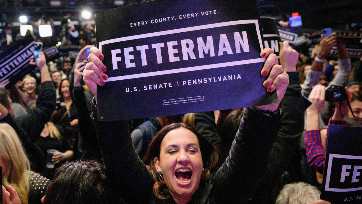 crowd celebrates John Fetterman’s Senate win in Pennsylvania