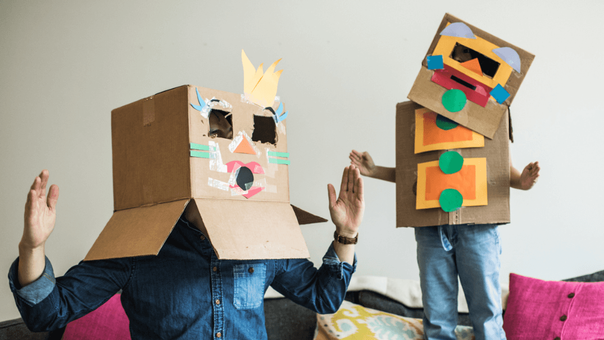 Dad playing with his child