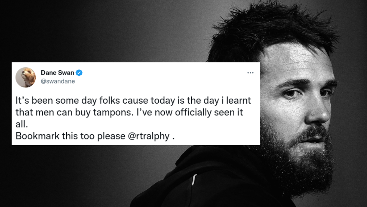 Dane Swan with Tweet superimposed on top
